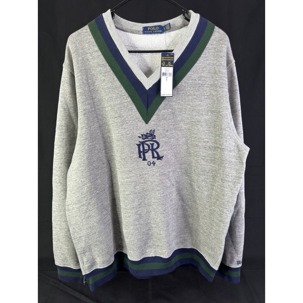 NEW POLO RALPH LAUREN Dragon Crest Tennis Cricket Sweatshirt Men’s Size Large